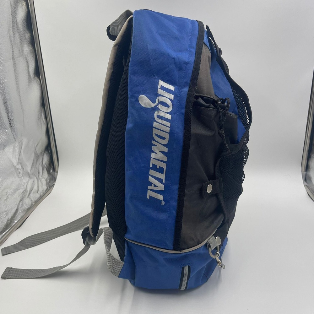 HEAD LiquidMetal Backpack Blue Black Gray Multi-Pocket School Tennis Rocquet